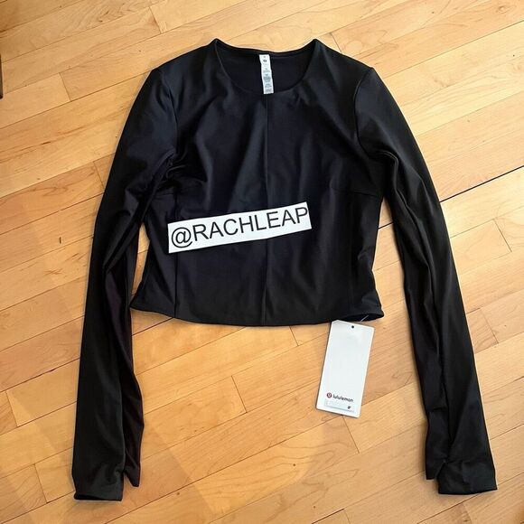$108 Lululemon Tight Fit Lined Long Sleeve black size large - Picture 2 of 6